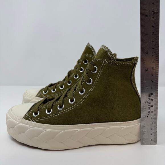 Converse Chuck Taylor Sneakers Women's 5.5 Olive Green Lift Cable Hi Lug Sole - Picture 11 of 12